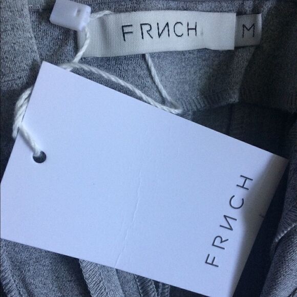 FRNCH Boutique Gray Structured Scuba Strapless Pleated A Line Dress- NEW - Picture 7 of 8